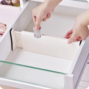 Storage Drawers Adjustable Divider Retractable Plastic Drawer Partition Holder Household Clapboard kitchen organizador 231011