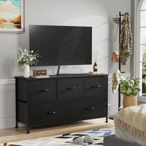 Storage Drawers Dresser for Bedroom with 5 Wide Chest of Black cabinets Indoor Furniture Light Luxury and Modern 230703