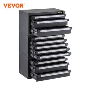 Cajones de almacenamiento VEVOR Dispensador de brocas apilables Gabinete organizador Kit de 3 piezas 3 5 Cajones Taller Hardware Caja de mantenimiento de automóviles 230221