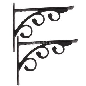 Supports de rangement Racks 2pcs Support d'étagère anti-rouille étagères en forme de coin support de support mural 3 tailles pour choix noir 25x20cm 231018