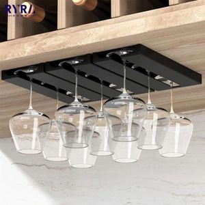 Supports de stockage Racks Accessoires de cuisine Montage mural Porte-verres à vin Classification des verres à pied Suspendu Porte-gobelet en verre Poinçon sans placard Organisateur 230327