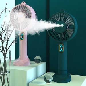 Supports de stockage Racks Portable Water Spray Mist Fan Electric USB Rechargeable Handheld Mini Cooling Air Conditioner Humidifier for Outdoor 230615