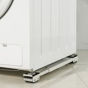 Soportes de almacenamiento Rieles de estantes con ruedas para soporte de lavadora Soporte de base de refrigerador ajustable móvil Soporte de rodillo móvil 24 ruedas 230629