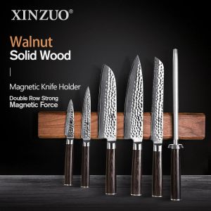 Storage Xinzuo Magninet Knife Strip Strip pour la cuisine Knife Stand Bar Stand Mur Mound Magnine Magnetic Couteaux Rack de rangement Accessoires de cuisson