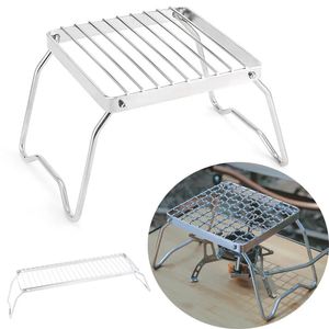 Stoves BBQ Grill Multifunctional Folding Campfire Portable Stainless Steel Camping Grate Gas Stove Stand Outdoor Rack 231030