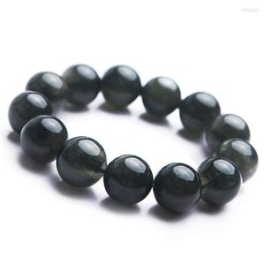 Strand 2023 Ly Green Hair Rutilated Quartz Crystal Round Bead Stretch Bracelet 17mm Fashion Women Beads