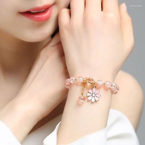 Hebra 2023 verano mujeres dulce girasol cristales cadenas moda chica amigos estudiante Daisy cuentas pulseras encanto Y2k joyería estética