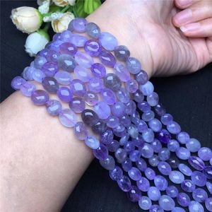 Brin 8.5mm pierre naturelle perlée lavande violet Jade perles de forme irrégulière pour bracelet à bricoler soi-même collier bijoux romantiques