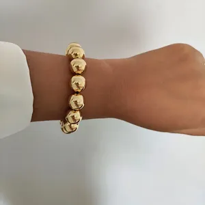 Bracelet de perles à grosse boule pour femmes, chaîne élastique, épais, minimaliste, Simple, Cool, bijoux légers