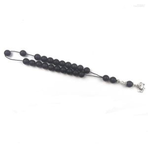 Strand Black Ma10mm Cuentas de cristal Pulseras Mano Misbaha Accesorios Oración Joyería Preocupación