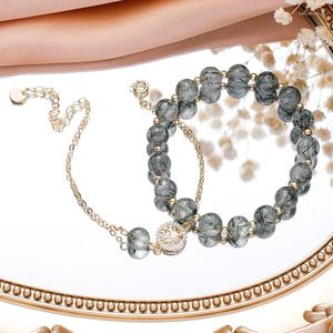 Strand Bohême Vert Jade Chanceux Amulette Perles Cristal Bracelet Femme Niche Sculpté Creux Arbre De Vie Bracelets À Breloques Bijoux