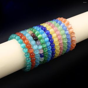 Strand Charm Natural Stone Opal Bead Bead Bead Red Blue White Pink Beads Colorido Hermana Hand Joyería Exquisita Regalo 23 cm