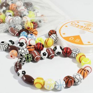 Strand Enfants Perles Pour Filles Enfants Perles De Basket-Ball Ensemble Tennis Hommes Bracelets Baseball Football Bijoux De Mode Garçons Femmes Bracelets