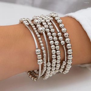 Strand DIEZI – bracelets de perles CCB coréens pour femmes et filles, couleur argent, doux et frais, bijoux cadeaux pour hommes, 2023