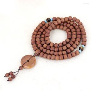 Strand Laoshan Naturel Bois De Santal Bracelets Chapelet Seau Perles Chandail Chaîne Collier Main Chaîne Style Tibétain Bois Bijoux En Gros