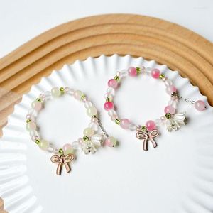 Strand Makersland coloré noeud papillon clochette perles cristal Bracelet pour filles enfants charme cadeau bijoux accessoires en gros
