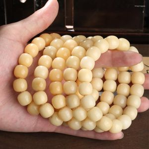 Strand Milk Yellow Natural Bodhi Root Pulsera Exquisita Cuerno Hole Girl Dopamina Fresh And Vital Color Beads Lindos Accesorios Suaves