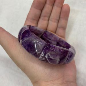 Strand Natural Amethysts Stone Beads Bangle Gem Bracelet Charming DIY Jewelry For Woman Gift Wholesale!