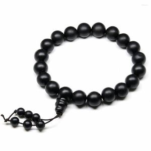 Strand Natural Black Bian Stone Health Energy Pulsera para hombres Health-health 10MM Beaded Jewelry