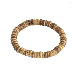 Strand naturel coco coquille de noix de coco bois géométrie entretoise perles Bracelet méditation prière chapelet bracelet charmes poignet mascotte bijoux artisanat