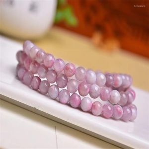 Bracelet de perles roses en pierre de Tourmaline naturelle brin 6mm bijoux de Yoga d'énergie perlée à plusieurs étages pour les femmes cadeaux faits à la main