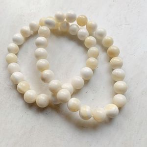 Strand Natural Tridacna Shell Bracelet Golden Giant Clam Perles Perles 6 8mm Jaune Bouddha Bijoux