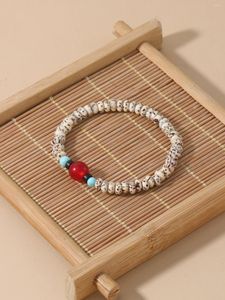 Strand OAIITE 8mm Bracelet en Agate rouge femmes bleu Turquoise perlé étoile lune Bodhi hommes prière méditation équilibre Reiki bijoux