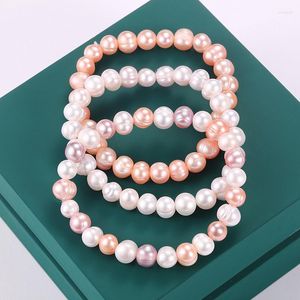 Strand Pearl Bracelet Elegant Simple Freshwater 3 colores accesorios para mujeres 2023