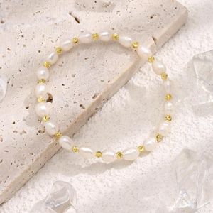 Strand Pearl Bracelet Femme Naturel Perlé Avec Des Perles Jaunes Simple Généreux Pour Envoyer Des Cadeaux Surprises À Des Amis