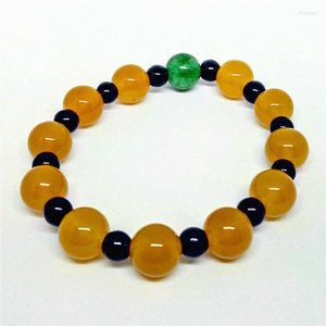 Strand Round Gemstone Beads Bracelet Jade Jewelry Amulet Natural JADEITE