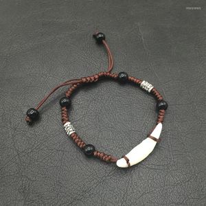 Strand S Bracelet tressé à la main pour hommes Ethnic Male Love Punk Spike Bracelet Accessoires