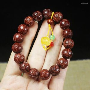 Strand S – Bracelet en bois de santal naturel, pendentif bouddha fleur de Lotus, méditation, faire des perles en bois, bijoux pour femmes et hommes
