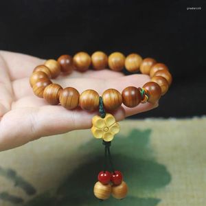 Brin Taihang Chenhua cyprès à haute teneur en huile 10mm pendentif fleur Bracelet pour hommes et femmes bricolage perles de prière bijoux