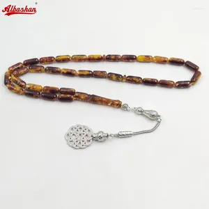 Strand Tasbih resina marrón 33 cuentas de oración Misbaha accesorios de moda árabe islámico Ramadán Eid regalo pulseras de pavo