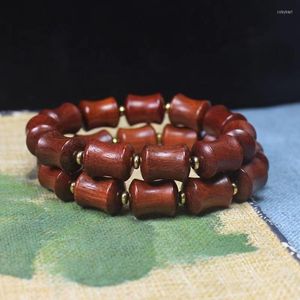 Strand Wholesale 5 Bracelet en bambou en bois Vintage Buddha Beads Jewelry