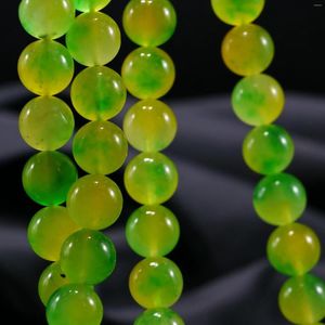 Bracelet Mala en Jade de birmanie jaune, 108 perles, bijoux fins pour hommes et femmes, véritable Grade A, jadéite flottante du Myanmar
