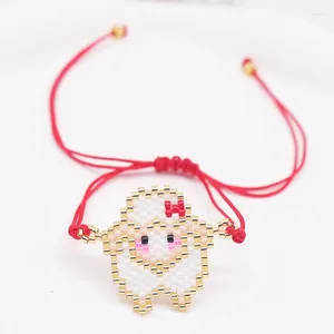 Strand Zhongvi Style coréen Bracelets de moutons mignons pour femmes exquises miyuki balises animales perlées bracelet bijoux de bijoux