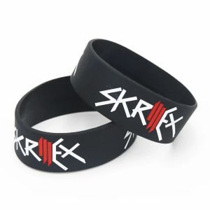 Brins 1pc Skrillex Silicone bracelet large braceletbangles chanteuse de guitare fans de guitare fans de guitares adultes personnalisés acceptés sh132