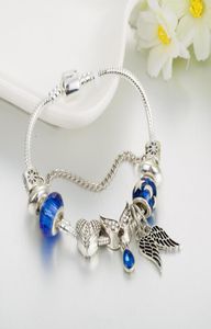 Bracelet à charme de mode Stands 925 Bracelet en argent adapté aux femmes d'ange femelles Bracelets charme des perles d'amour comme bijoux bricolage gif3333608