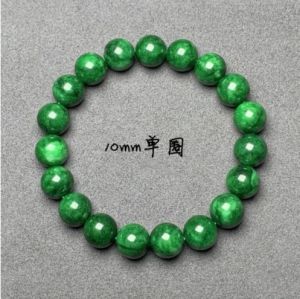 Brins authentique bracelet jade naturel hommes émeraude jades en pierre élastique bracelets de fil de fil en jadéite bracele pour hommes bijoux de mode masculine