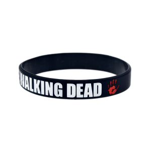 Film de brins The Walking of Dead Men Sport Bracelet Halloween Rubber Silicone Bracelet Cartoon Figure Cosplay Handband Circle