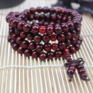 Brins naturels 108 * 8 mm perles de santal bouddhiste bouddha bracelets méditation prière perle mala bracelet femme hommes bijoux