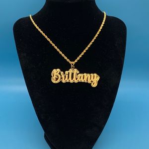 Strands Strings Custom Stainless Steel Engraved Name Rope Chain Necklaces Personalized Removable Gold Color Nameplate Necklace Women Men Jewelry 230822