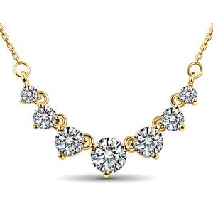 Strands Strings Szjinao Total is 2.8ct 7 Stone Necklace For Women Solid 925 Sterling Silver With Certificate Luxury Jewelry Gift 230727