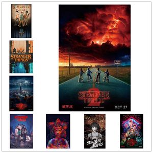 Stranger things 8 póster 5D DIY pintura cuadrada bordado punto de cruz mosaico de diamantes redondo completo WG1263