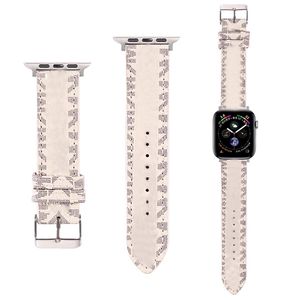 Bracelets pour Apple Watch Band Designer Smart Watch Strap Mode Bracelet en cuir véritable Compatible avec Ultra Series 8 Iwatch 38mm 40mm 42mm 45mm 49MM Smartwatch USA