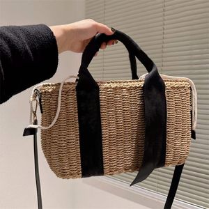 Straw Woody Totes Beach Bags crossbody designer bag handbag luxury shoulder tote bag Crochet Handbags Medium/Small size 5A 2023
