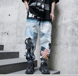 Streetwear Trending Hip Hop Graphic Jogger Pants OLDSCHOOL MEN TREND NASA ASTRONAUT SLACS LOOSE-FITTY WOMEN INS