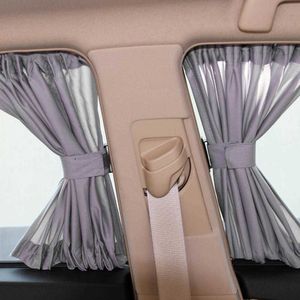 Parasol de ventana lateral de vagón de riel de plástico estirable, cortina, ventana, cordón automático, sol con visera elástica negra/Beige/gris-D1O9
