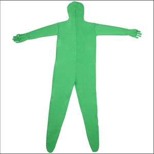 Corps extensible Green Screen Suit Invisible Effet de combinaison serrée Body Costume unisexe pour photo vidéo Festival d'effet spécial